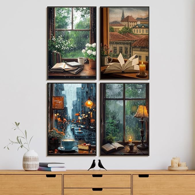Yezavesu 4 Pack Framed Paint by Numbers Kit - Image 2