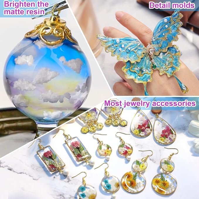 LET'S RESIN UV Resin, 300g Low Viscosity Crystal Clear Hard Type Resin Kit - Image 5