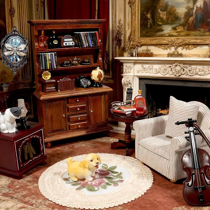 1：12 Scale Miniature House Furniture Set Classic Mini Furniture Sofa Set - Image 7