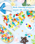 FIVEIZERO 300Pcs Mosaic Tiles for Crafts Bulk - 420g Glass Mosaic Kits - Image 5