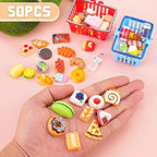 50Pcs Miniature Food Drinks Bottle Soda Pop Cans, Pretend Play Mini Kitchen - Image 2