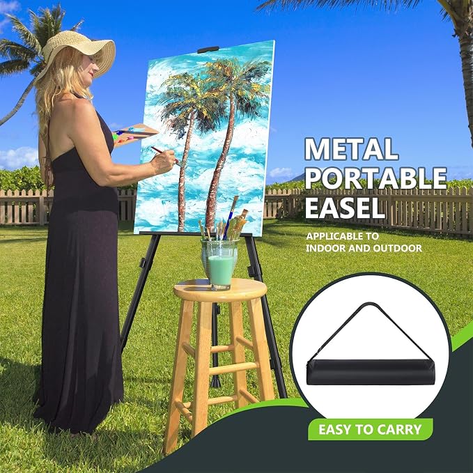 Easel Stand for Sign, Hemndic 66" Easels Stand for Painting Heavy Duty - Image 6
