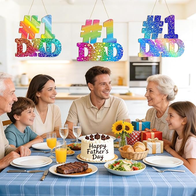 Large 12" Wooden Fathers Day Crafts - Image 7