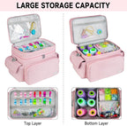 LEFOR·Z Large Sewing Supplies Organizer Storage Bag, Double-Layer Protable - Image 3