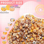 Large Hole Beads Spacer Beads Brown Assorted European Craft Big Beads Large - Image 2