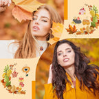 SANNIX 110Pcs/55 Pairs Holiday Charms, Fall Halloween Thanksgiving Christmas | - Image 4