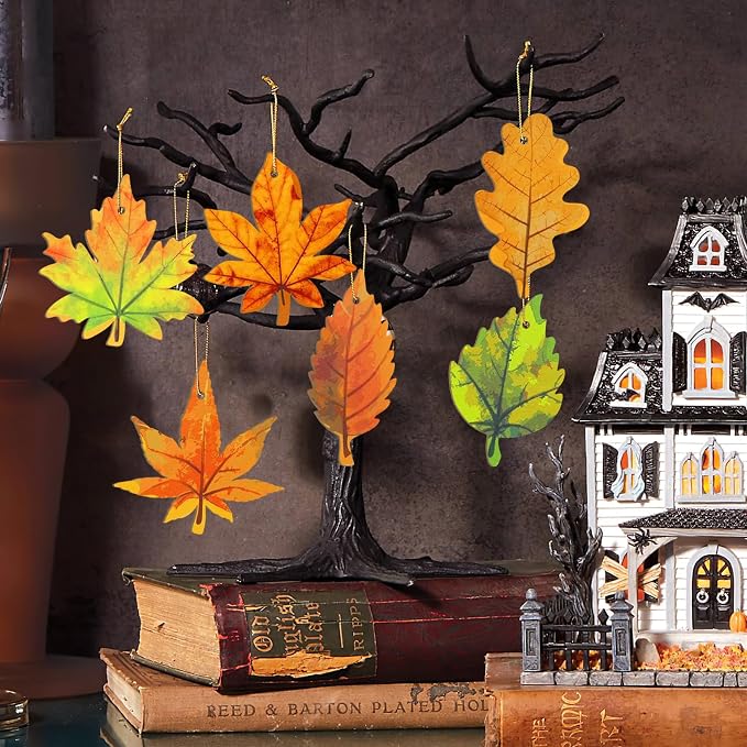 36PCS Wooden Fall Ornaments to Paint Thanksgiving Decorations, 6 Styles DIY - Image 7
