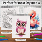 OSIMIG 10 Pack Sketch Books 8.5" x 11", Top Spiral Bound Sketch Pad, Bulk - Image 6