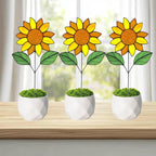 Glass Flowers, Stained Glass Sunflower - Image 6
