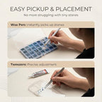 36000Pcs Baby Blue Rhinestones for Bedazzling, Resin Flat Back Diamond Crystal - Image 5