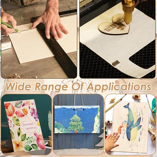 Balsa Wood Craft Sheets for DIY Projects, 12 Pieces, Natural Color - Image 4