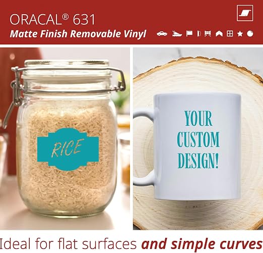 ORACAL 631 Matte Teal Vinyl Durable Roll Easy to Weed Permanent Adhesive Craft - Image 2