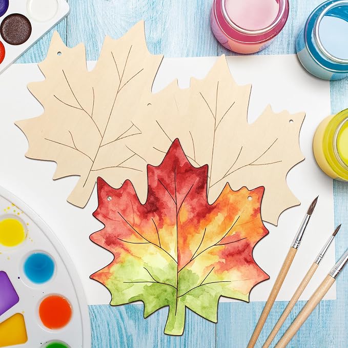Unfinished Fall Wreaths Wood Crafts to Paint Set of 3, Unfinished Wood Cutouts - Image 7