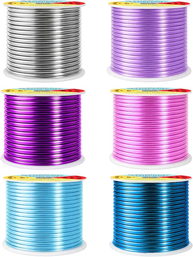 Mandala Crafts 10 GA Turquoise Pink Assorted Anodized Aluminum Craft Wire | 120 - Image 2