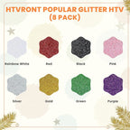 HTVRONT Glitter HTV Vinyl Bundle - Image 3
