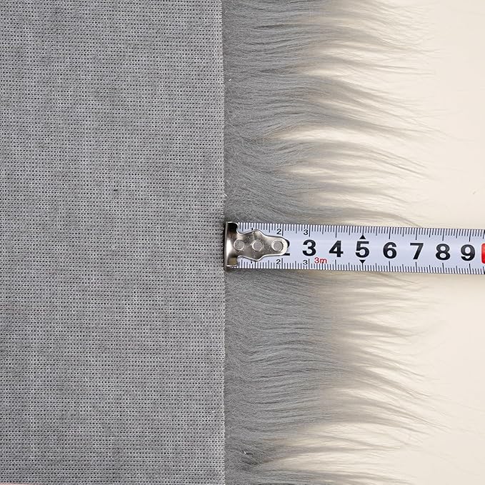 Gray Faux Fur Fabric by The Yard - Image 5