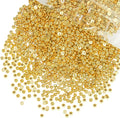 qiipii 7200PCS 3mm Small Shiny Gold Round Half Round Pearls by qiipii