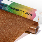 HTVRONT Bronze Glitter HTV Vinyl- 10” x 5ft Bronze Glitter Iron On Vinyl | by HTVRONT