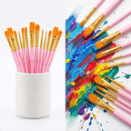 Soucolor Paint Brush Set –40Pcs Acrylic Watercolor Brush Multi-Size - Image 2
