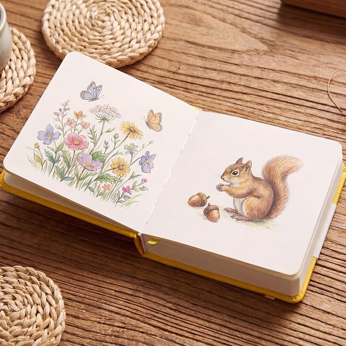 Prudiut Hardcover Pocket Sketchbook, 98lb/160gsm Heavyweight Tiny Sketch Book - Image 7
