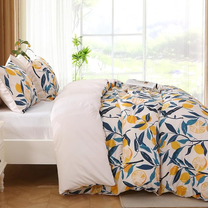 MUXHOMO Duvet Cover Queen Size, Reversible Floral Vintage Duvet Cover Set - Image 4
