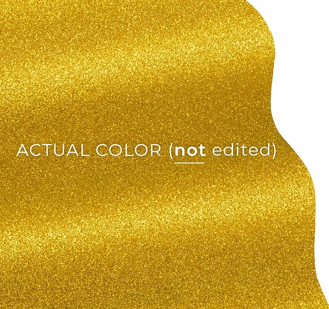 VViViD Glitter Gold DECO65 Permanent Adhesive Craft Vinyl Roll - Image 2