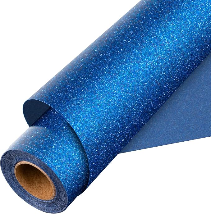 Aoder Blue Glitter Heat Transfer Vinyl by AoderDTFTransferFilm