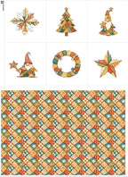 Patchwork Tree Cotton Fabric Panel – Six 10×10 inch Designs + Bonus 29.5×19.6 by FabricsTown