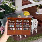 DIYDEC Mini Bookshelf with 240pcs Mini Books Sofa Desk Plant Miniature Anxiety - Image 5