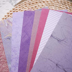15Pcs Handmade Scrapbook Art Paper Craft Textured Colorful A5 sheet Mesh - Image 8