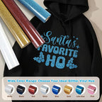 TUMIYA Lake Blue Glitter Heat Transfer Vinyl HTV Roll - Image 6