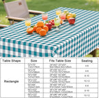 Smiry Rectangle Table Cloth, Waterproof Vinyl Tablecloth - Image 7