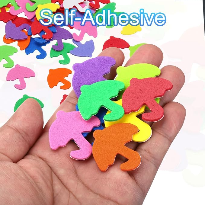 PATIKIL Foam Stickers, 8 Pack 384Pcs EVA Self Adhesive Foam Shape Sticker Craft - Image 3