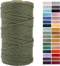 Olive Green Cotton Macrame Cord, 3mm x 109Yards, Craft Cord by AestheticDesignforYou