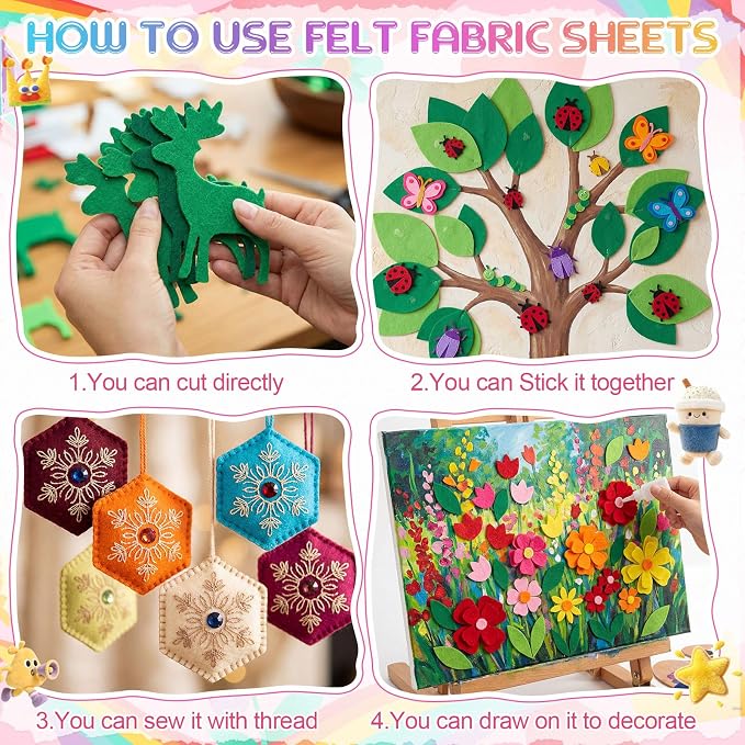 Hillsuren 40 Rolls 18 x 36 Inches Felt Sheet - Image 5