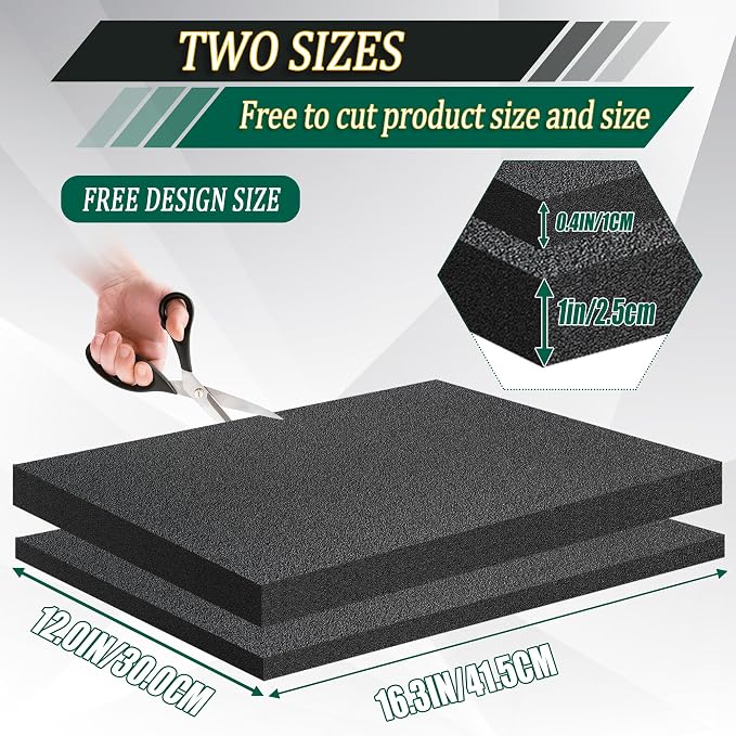 8 Pack Polyethylene Foam Pads for Packing Foam Sheets 2 Size Cuttable High - Image 5