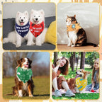 Sweetude 100 Pcs Plaid Dog Bandanas Bulk Paw Print Dog Scarf Bibs Puppy Pet - Image 2