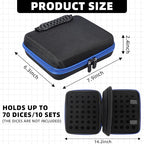 Aoriher 1 Pcs Dice Case with Removable Slotted Tray - Image 2