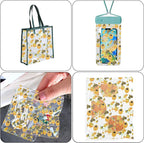 Bee Printed TPU Jelly Faux Leather Fabric, 11.8 x 47.2 Inch Clear TPU Vinyl - Image 7