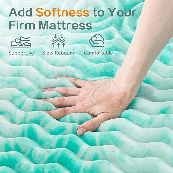 SINWEEK 1.5 Inch Memory Foam Mattress Topper Twin XL, Twin Extra Long Mattress - Image 4