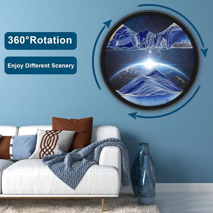 Mtadmai 17.3" Moving Sand Art, 3D Sand Art Pictures Deep Sea Sandscape Living - Image 8