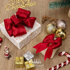 Ribbli Red Double Faced Satin Wired Ribbon 1.5 Inch Christmas Ribbon - Image 2