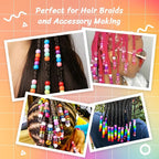 Pony Beads 1000+pcs Plastic 9mm Rave Kandi Spacer Bead - Image 4