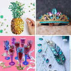 1200 Pcs Acrylic Flatback Rhinestones, 12 Different Shape Gems - Image 7