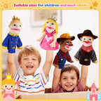 6 Pcs Role Play Hand Puppets Profession Worker Entrepreneur Plush Toys - Image 5
