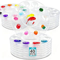 Hulameda 40pcs Clear Art Paint Tray Palette by Hulameda