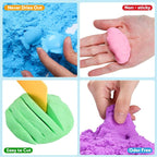 FURWEY Play Sand Set, with 6.6lbs of Colorful Sensory Sand, Plus 10 Tools & - Image 4