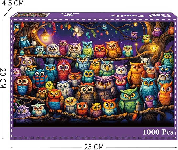 Owl Family Puzzles for Adults 1000 Pieces, Puzzles - Image 3