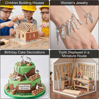 40PCS 1:12 Miniature Dollhouse Silvery Metal Home Repair Tools Micro Scene - Image 8