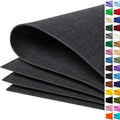 Charcoal Gray Large Felt Fabric 36" x 36", 1mm Stiff Felt Sheet, Nonwoven Fabric by ZANEXIR